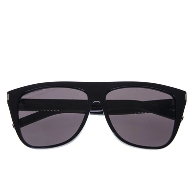 Shop Saint Laurent New Wave Sl1/f Stars Sunglasses In Black/grey