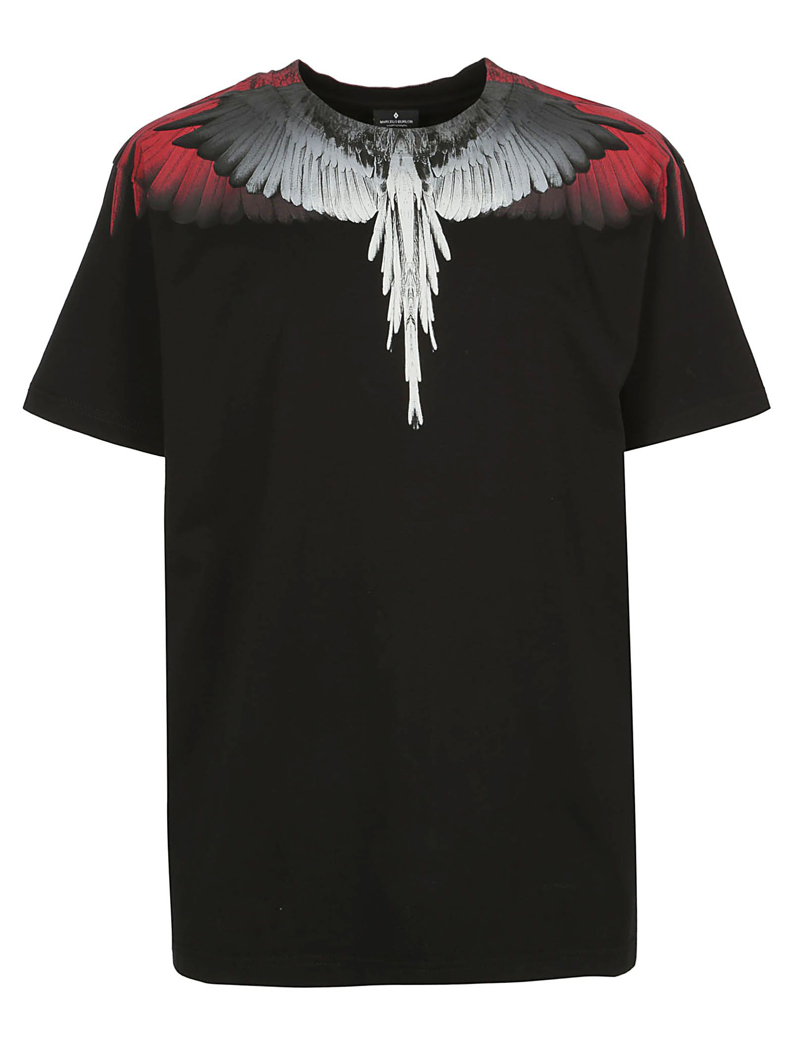 Marcelo Burlon County Of Milan Wings T-shirt In Black Red | ModeSens