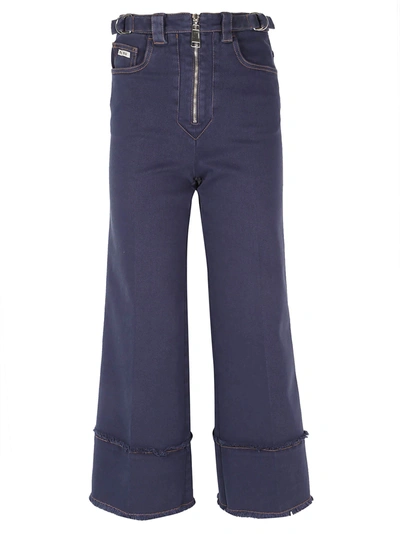 Shop Miu Miu Miumiu Pant In Blue