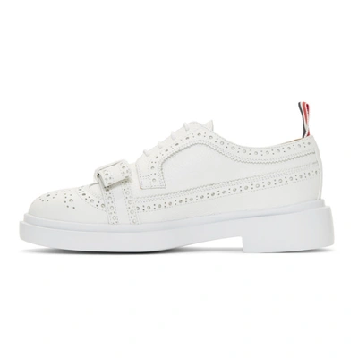 Shop Thom Browne White Classic Longwing Brogues In 100 White