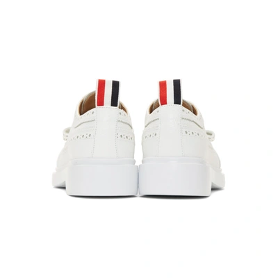 Shop Thom Browne White Classic Longwing Brogues In 100 White
