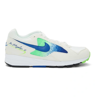 Shop Nike White And Green Skylon Ii Sneakers In 107 Wht/gre