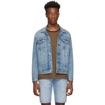 Shop Levi's Levis Blue Denim Trucker Jacket In Killbrew