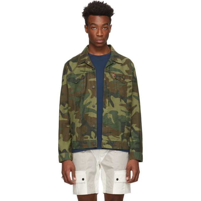 levi's camo trucker jacket