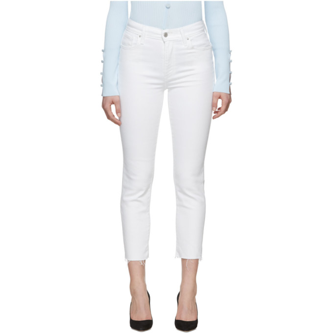 levi's high rise white jeans