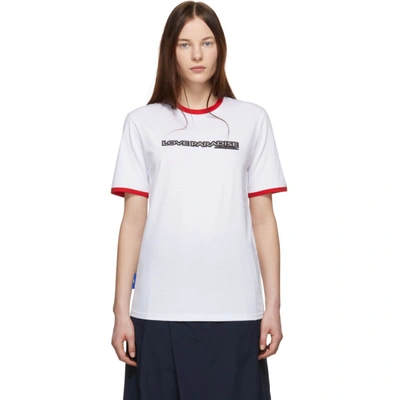 Shop Anton Belinskiy White Love Paradise T-shirt In Wht/red