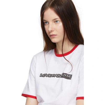 Shop Anton Belinskiy White Love Paradise T-shirt In Wht/red