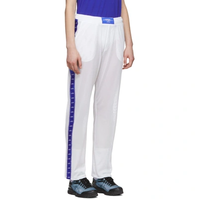 Shop Anton Belinskiy White Mesh Logo Tape Lounge Pants