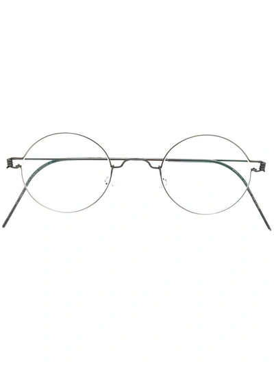 Lindberg Corona Round Glasses In 黑色