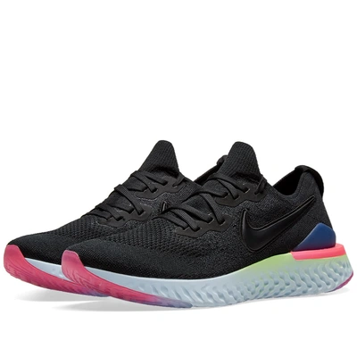 Shop Nike Epic React Flyknit 2 W In Black