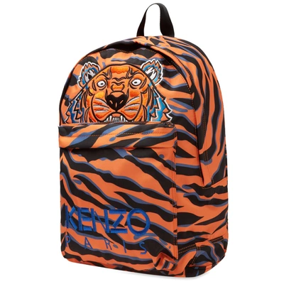 Shop Kenzo Tiger Print Backpack In Red
