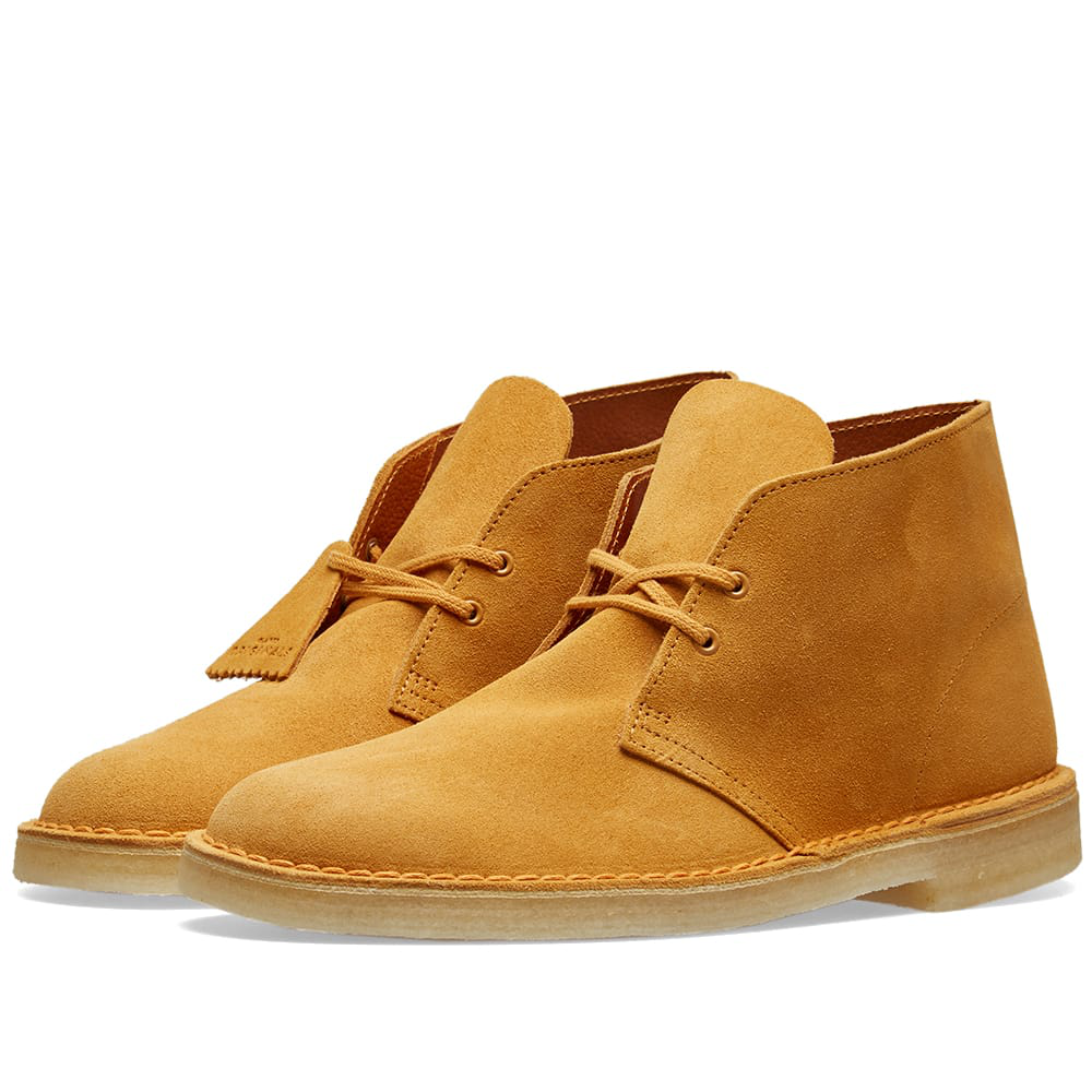 clarks desert boots yellow