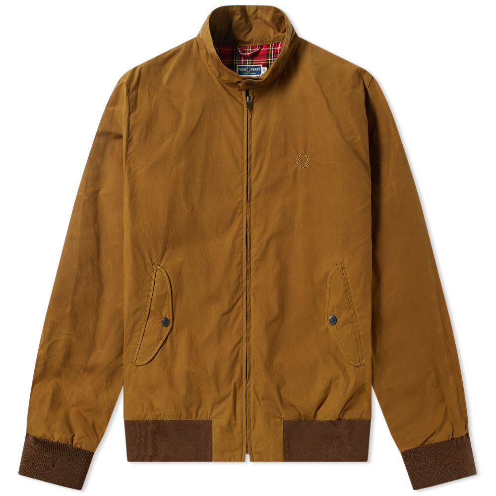 Fred Perry Reissues Made In England Waxed Harrington Jacket In Brown |  ModeSens