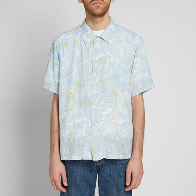 Shop Our Legacy Short Sleeve Box Shirt In Blue