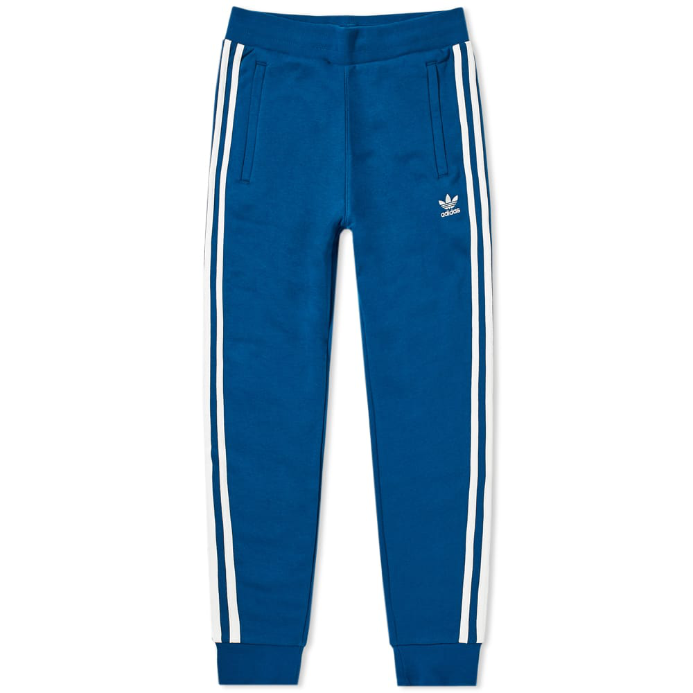 adidas originals three stripe track pant in blue