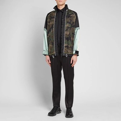 Shop Valentino Technical Taped Parka In Green