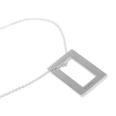 Shop Le Gramme Medium Rectangle Pendant Necklace In Silver