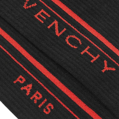 Shop Givenchy Jacquard Logo Sport Sock In Black