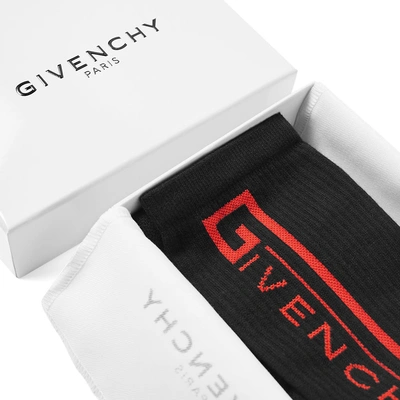 Shop Givenchy Jacquard Logo Sport Sock In Black