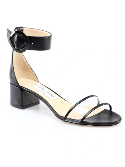 Shop Jimmy Choo Jaime 40 Sandals In Black/clear