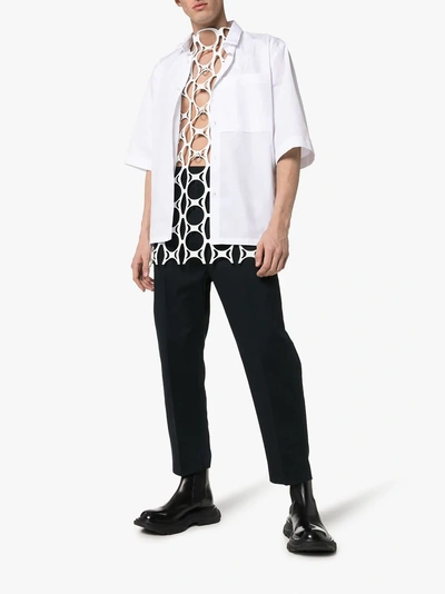 Shop Raf Simons Trägershirt Mit Cut-outs In White