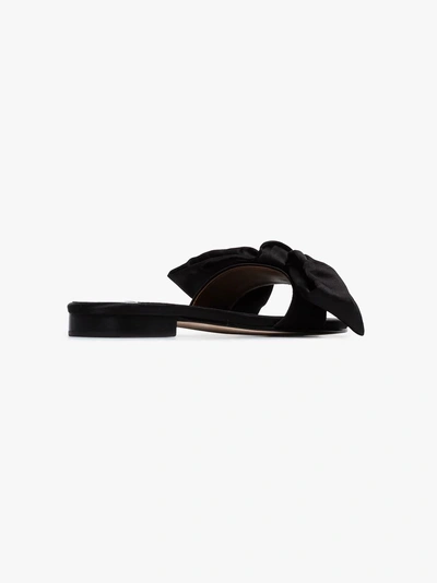 Newbark Black Eva Satin Slides In Black