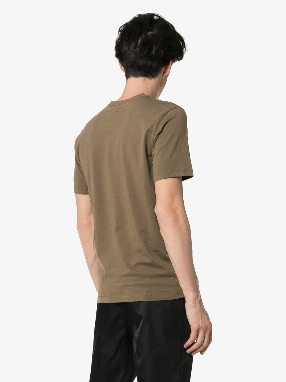 C P Company Cp Company 019 Logo Print Cotton T Shirt In Green Modesens