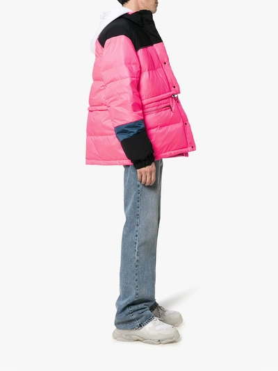 Shop Off-white Detachable Padded Down Jacket In Pink