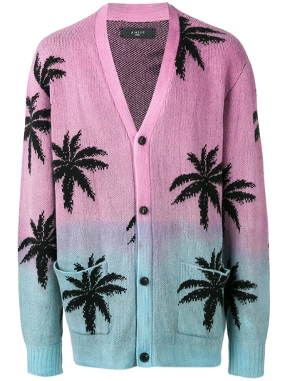 Shop Amiri Palm Tree Cardigan - Pink