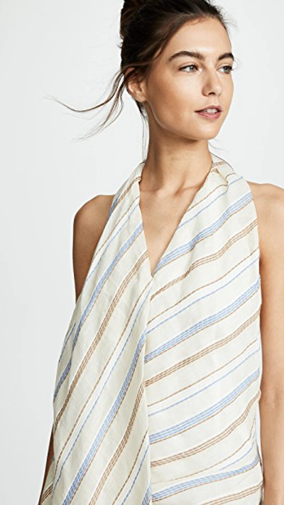 Shop Jacquemus Spezia Dress In Beige Stripe