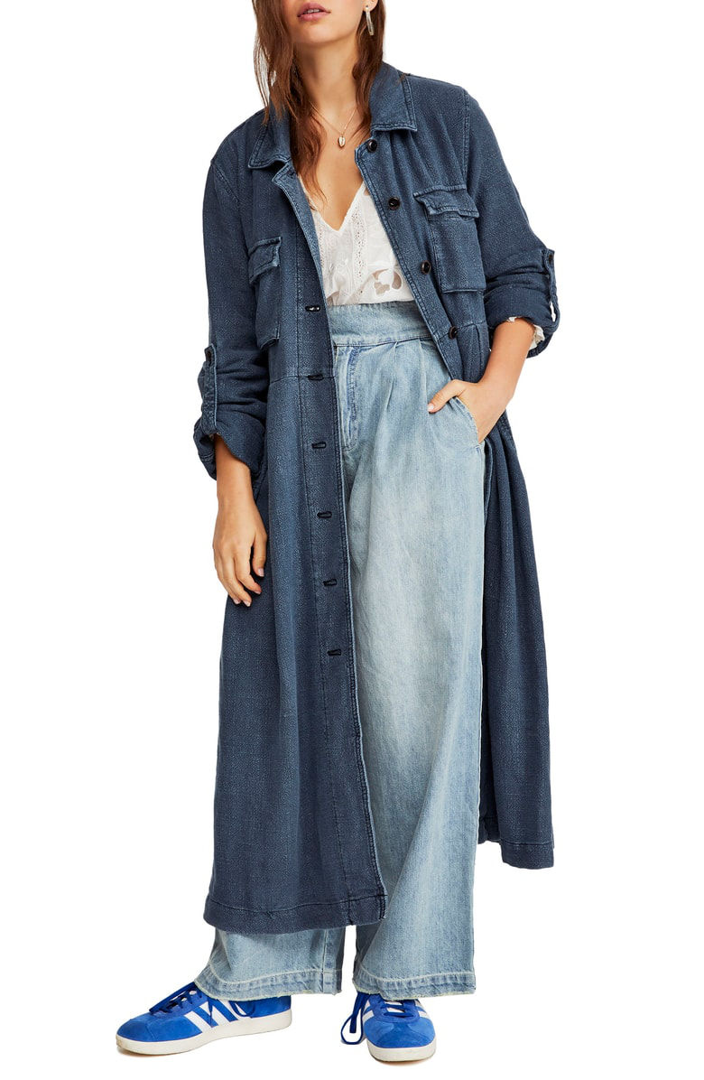 free people denim duster