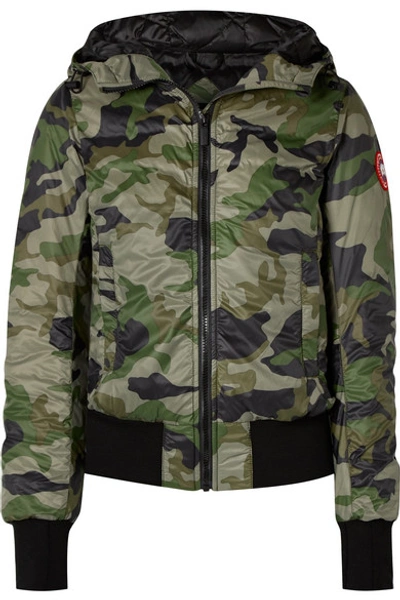 Shop Canada Goose Dore Camouflage-print Hooded Shell Down Jacket In Army Green