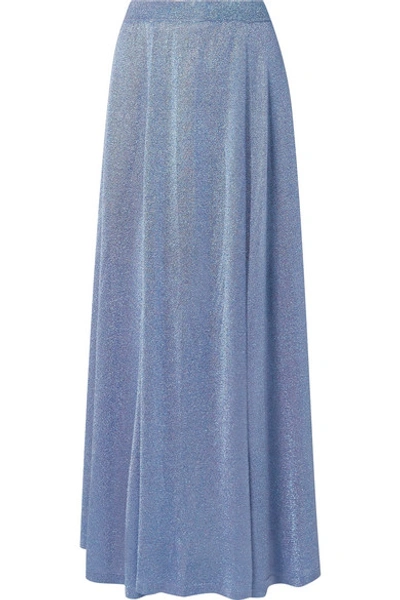 Shop Missoni Lurex Maxi Skirt In Blue