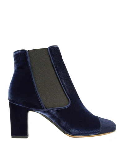 Shop Tabitha Simmons Ankle Boot In Dark Blue