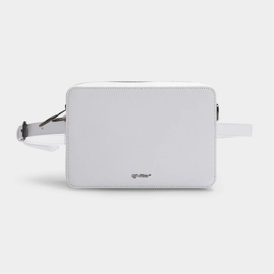 Shop Off-white Off White | Plain Fanny Pack In White Calfskin In Blue