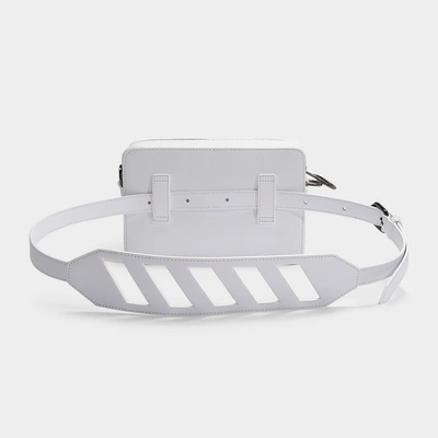 Shop Off-white Off White | Plain Fanny Pack In White Calfskin In Blue