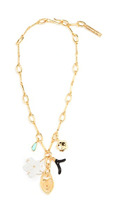 Shop Lizzie Fortunato Fiamma Necklace In Gold/multi