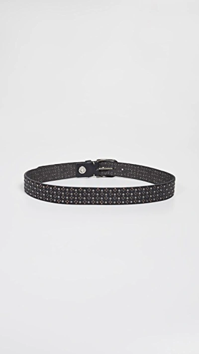 Shop B. Belt Clover Studdded Belt In Gunmetal