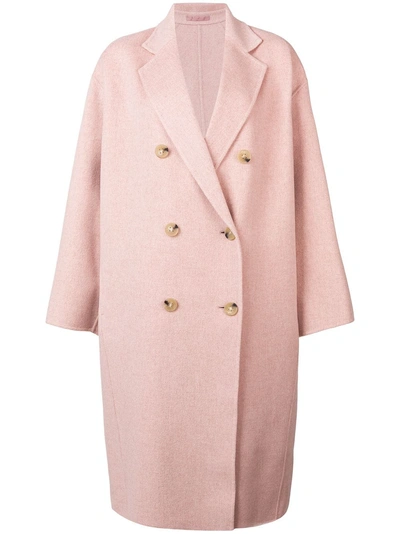 Shop Acne Studios Doppelreihiger Oversized-mantel - Rosa In Pink