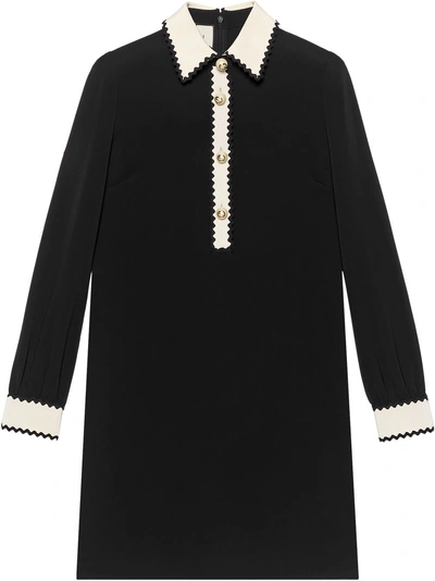 Shop Gucci Stretch Viscose Jersey Dress In Black