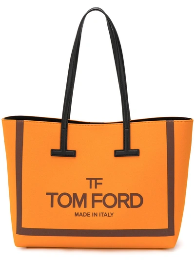 Tom Ford Canvas Tote Bag - Orange | ModeSens