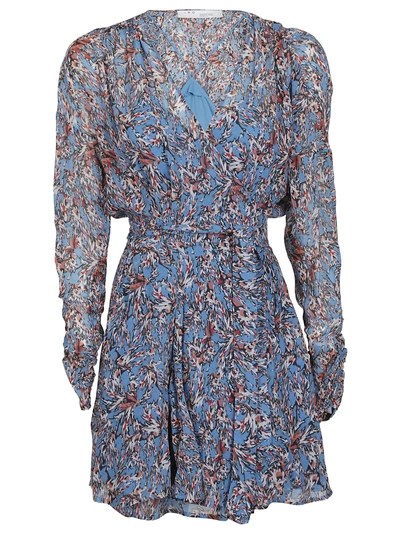 Shop Iro All-over Print Dress In Azzurro