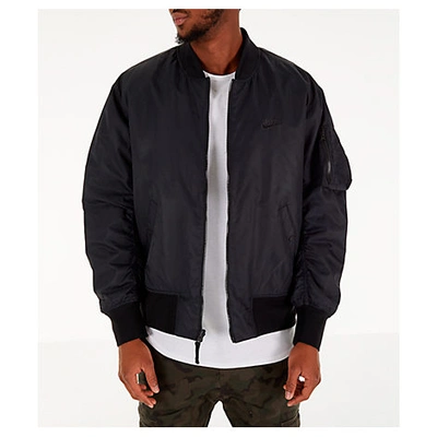 Nike Men's Sportswear Reversible Bomber Jacket, White/black | ModeSens