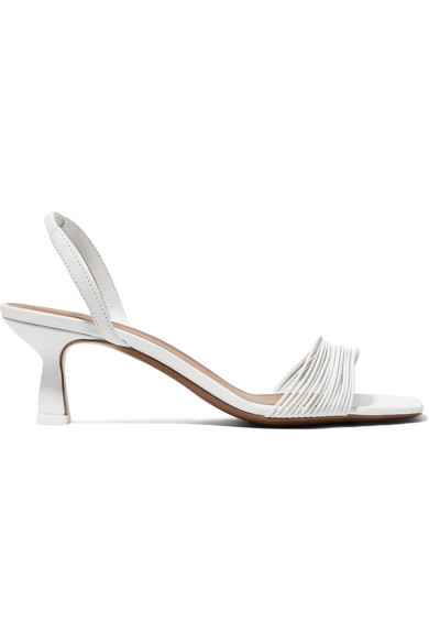 white slingback sandals