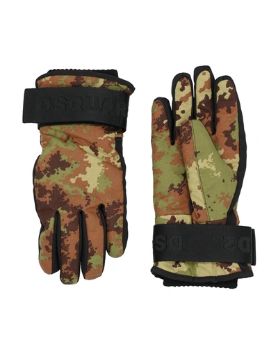 Shop Dsquared2 Gloves In Military Green