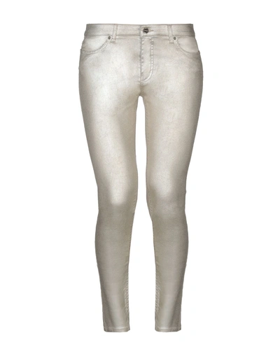 Shop Twinset Woman Jeans Beige Size 28 Cotton, Polyester, Elastane