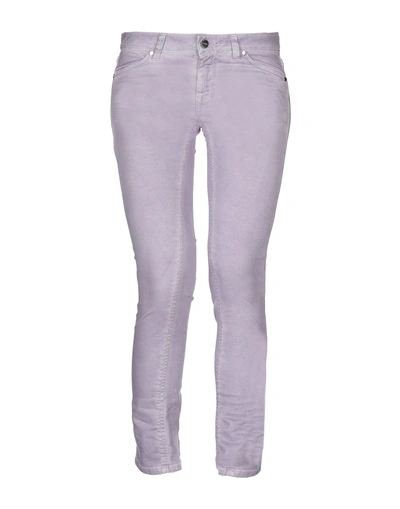 Shop Twinset Woman Jeans Lilac Size 26 Cotton, Elastane In Purple