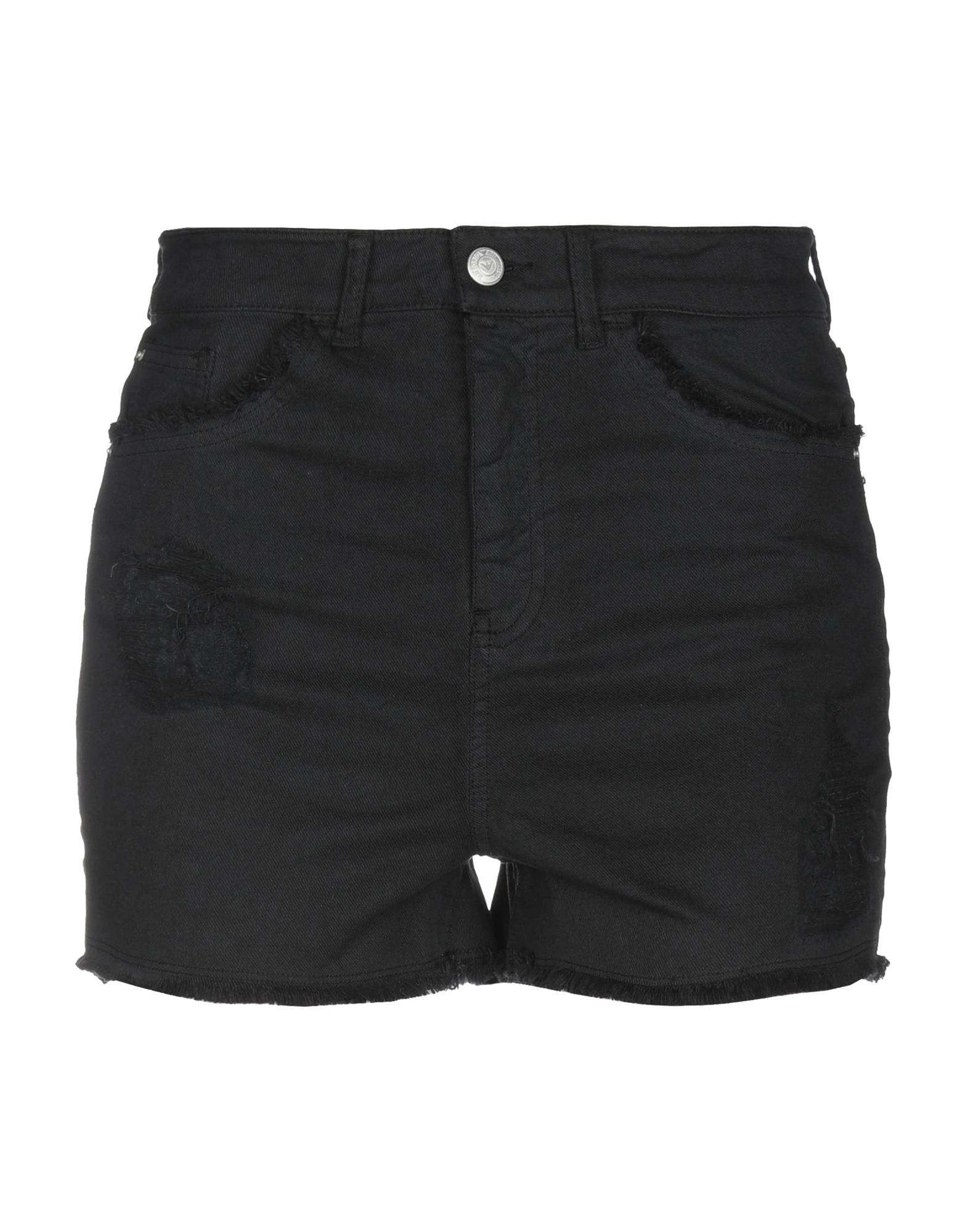 Emporio Armani Denim Shorts In Black | ModeSens