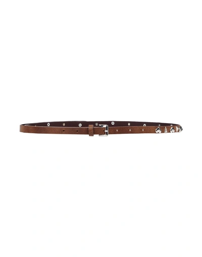Twinset Double-sided Belt With Buckle In Dark Brown