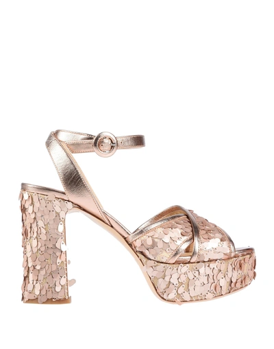 Shop Alberto Gozzi Sandals In Copper